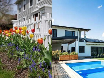 Collage of home at different seasons of the year