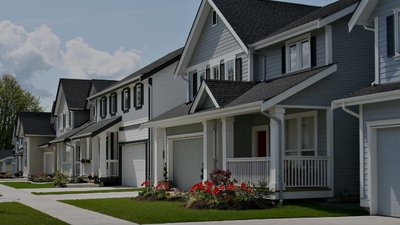 Beautiful homes on a well-manicured street